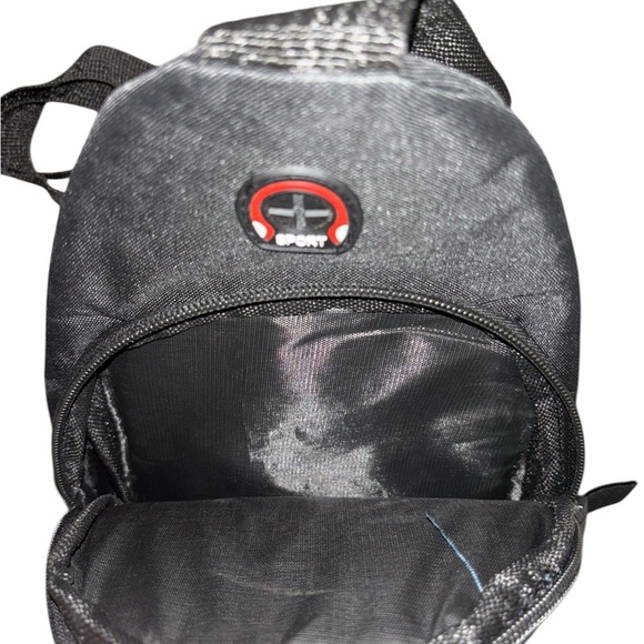 Jiutibaodai Shoulder Bag Men’s Black Cross Chest 2 Pockets Adjustable Strap(045) - Picture 4 of 4